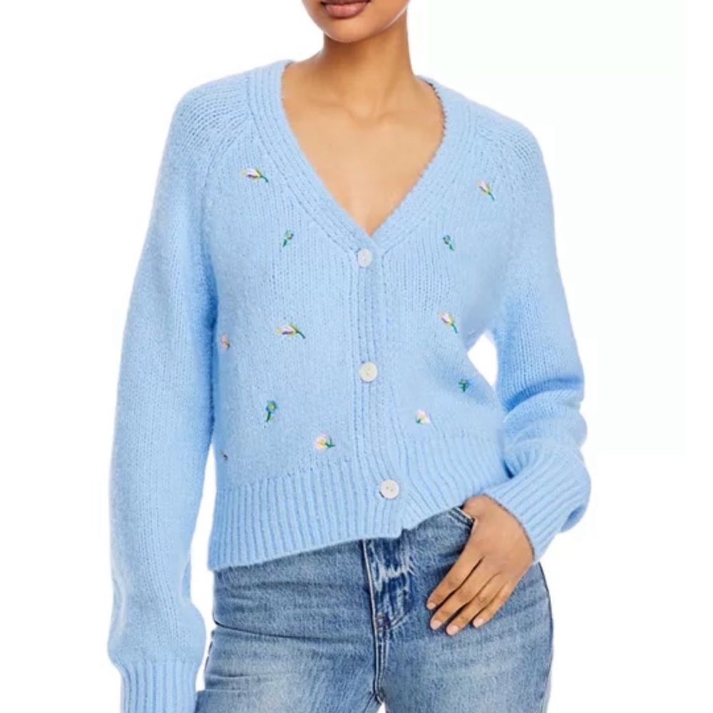 English Factory Embroidered Knit Cardigan size S
